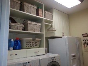 laundry room organized