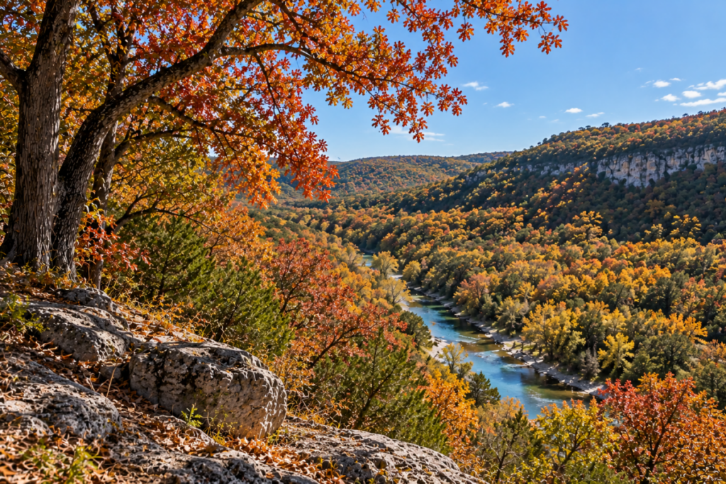 Autumn-River-Valley-Overlook-1024x683 Best Fall Activities Near Boerne, TX In 2026 Boehm Team Featured Properties Autumn-River-Valley-Overlook-1024x683
