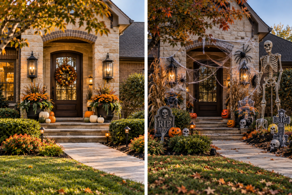 Tasteful-Fall-vs.-Halloween-Overload-1024x683 Fall Curb Appeal Ideas When Selling Your Home Boehm Team Featured Properties Tasteful-Fall-vs.-Halloween-Overload-1024x683